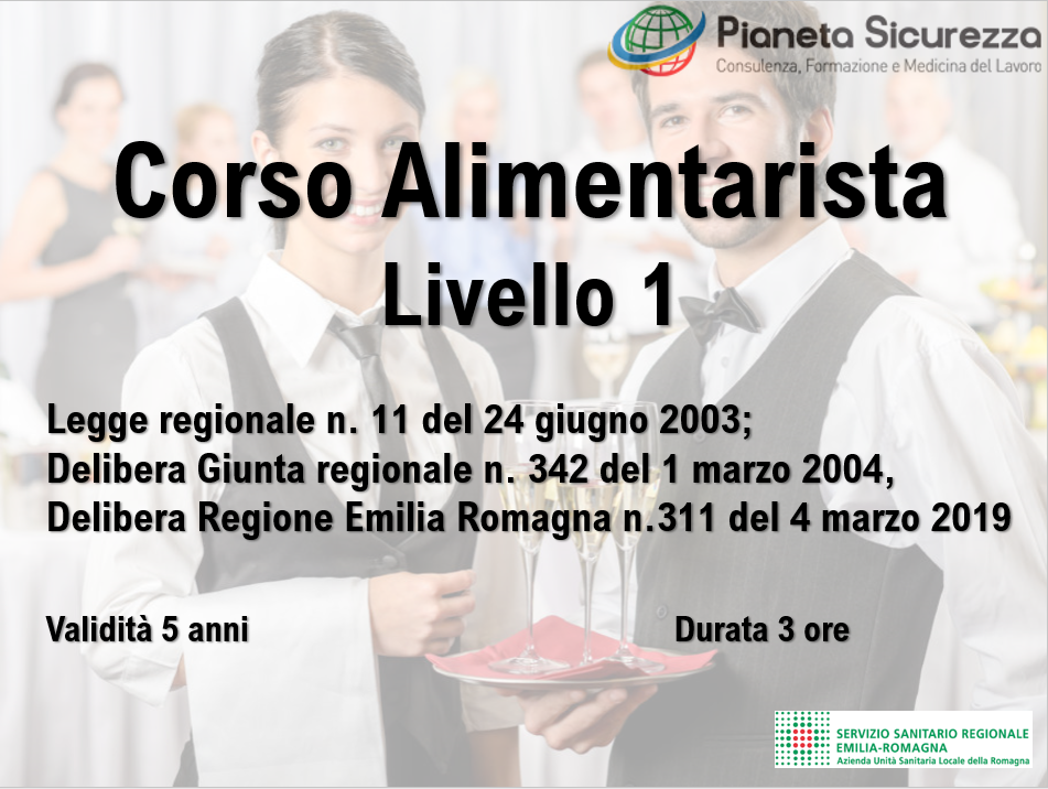 FORMAZIONE ALIMENTARISTA - LIV. 1 - EMILIA-ROMAGNA