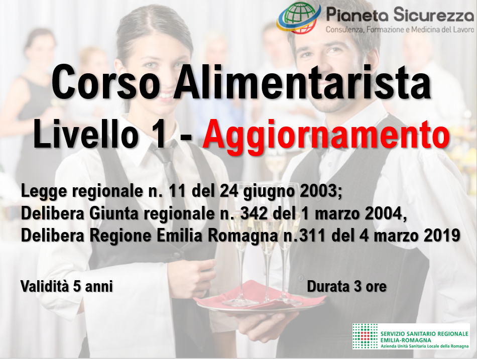 FORMAZIONE ALIMENTARISTA - LIV. 1 - AGGIORNAMENTO - EMILIA-ROMAGNA