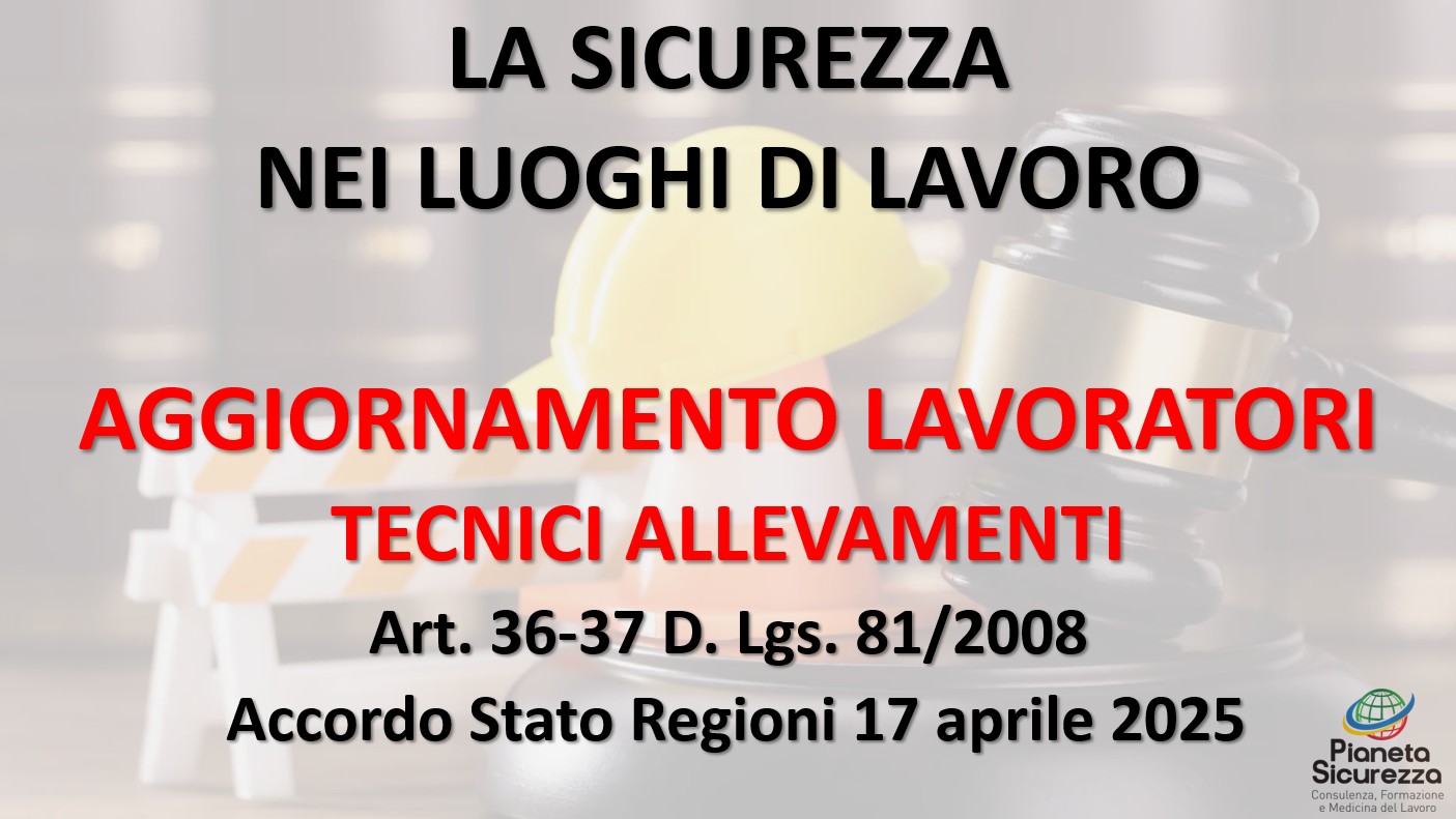 CORSO PER LAVORATORI - AGGIORNAMENTO - Tecnico Allevamenti_ASR_2025