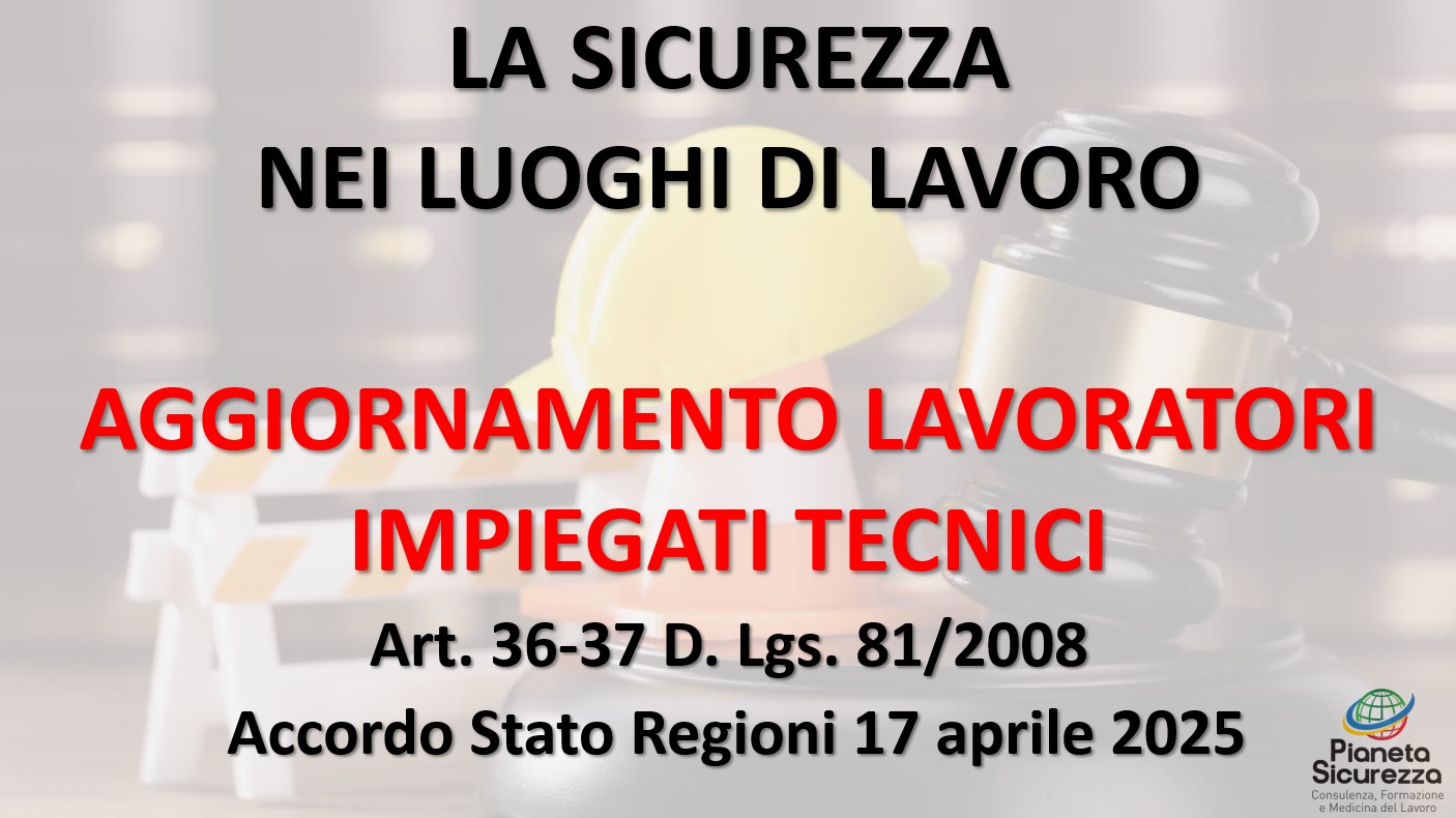 Corso per lavoratori - Aggiornamento - Impiegato Tecnico_ASR_2025